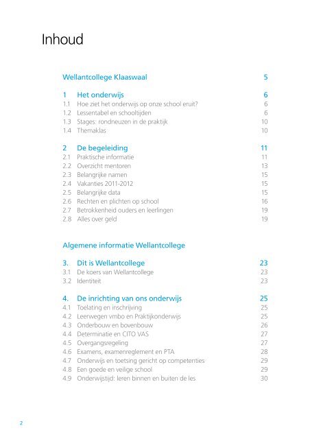 Schoolgids 2011-2012 - Wellantcollege