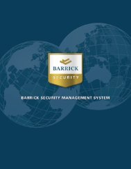 Security Management System (PDF) - Barrick Gold Corporation
