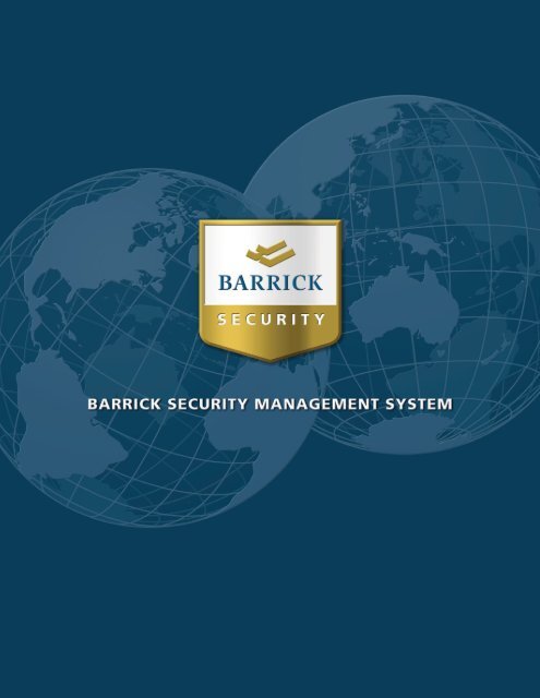 Security Management System &#40;PDF&#41; - Barrick Gold Corporation