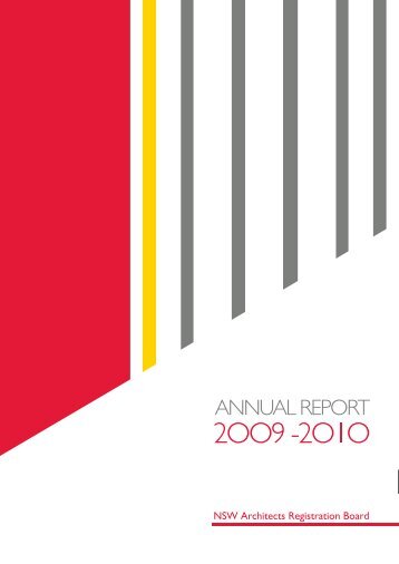 NSWB_annual cover 2010 OUT - NSW Architects Registration Board