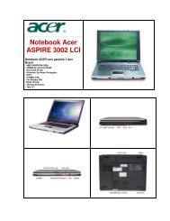 Notebook Acer ASPIRE 3002 LCI