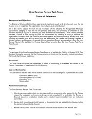 Terms of Reference for Core Services Review ... - District of Mission