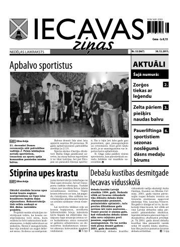 laikraksts Â«Iecavas ZiÅasÂ» 3. lpp. 30.12.2011.