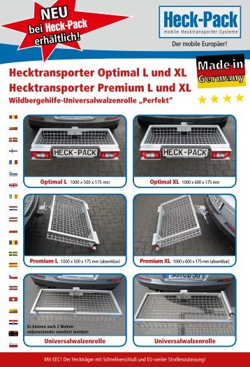 Hecktransporter Optimal L und XL Hecktransporter ... - Heck-Pack