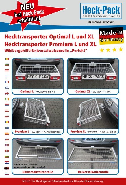 Hecktransporter Optimal L und XL Hecktransporter ... - Heck-Pack