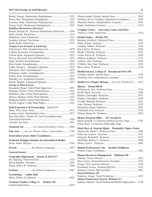 Phone Directory - East Stroudsburg University