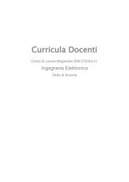 270 - Curriculum Docente - FacoltÃ  di Ingegneria - UniversitÃ  ...