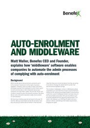 Auto-enrolment and middleware - Employee Benefits