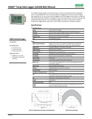 HOBO Temp Data Logger (UX100-001) Manual