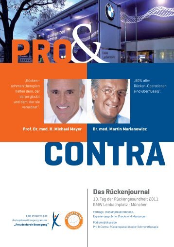 PRO & CONTRA – Das Rückenjournal - Marianowicz