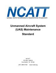 Unmanned Aircraft System (UAS) Maintenance Standard - NCATT