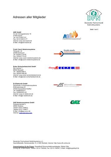 Adressen aller Mitglieder - Doppelkopf Kommunikationsstrategien