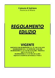 Regolamento Edilizio Vigente - Comune di Sedriano