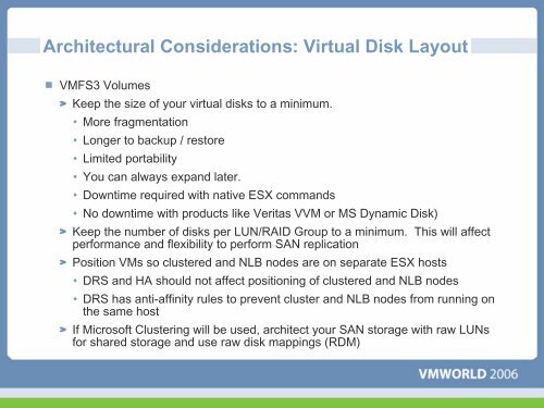 VMware ESX Server as a foundation for HA and DR for the Microsoft ...