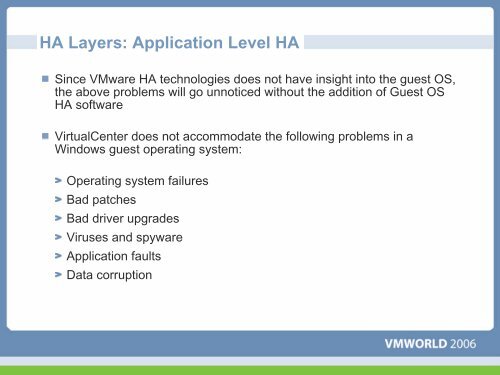 VMware ESX Server as a foundation for HA and DR for the Microsoft ...