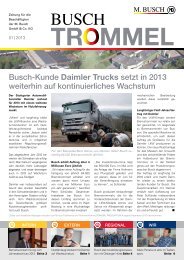 Busch-Kunde Daimler Trucks setzt in 2013 weiterhin auf ...