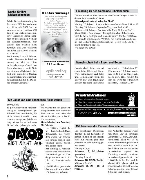 Gemeindebrief 02-03.2009 - Vereinigte Evangelische ...