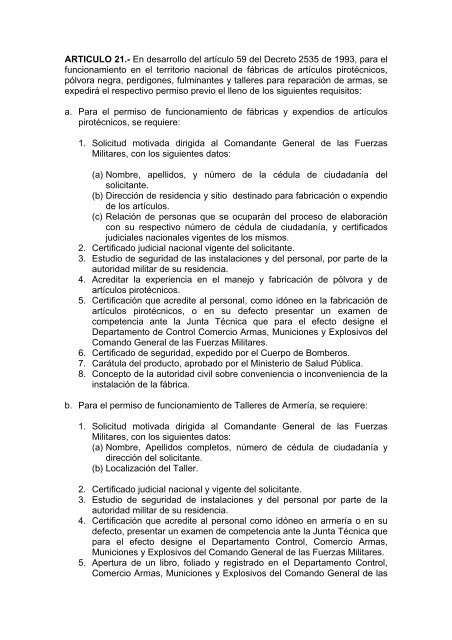 DECRETO 1809 (3 AGOSTO DE 1994) "Por el cual se ... - VERTIC