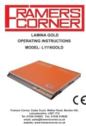 L1116gold manual.qxd - Framers Corner