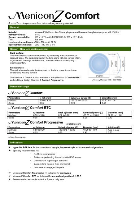 PDF file - David Thomas Contact Lenses