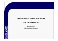 Specification of Fusion Splice Loss - FIA TSD-2000-4-1-1