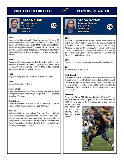 Toledo Notes- Bowl Game