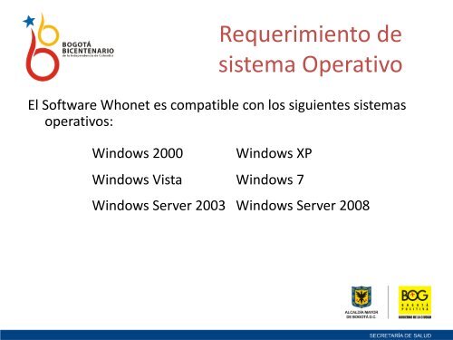 Instalación - Secretaría Distrital de Salud