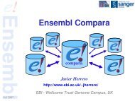 Ensembl Compara - CNB - Protein Design Group