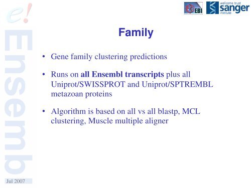 Ensembl Compara - CNB - Protein Design Group