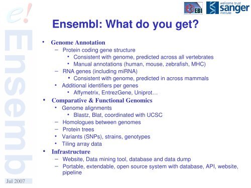 Ensembl Compara - CNB - Protein Design Group