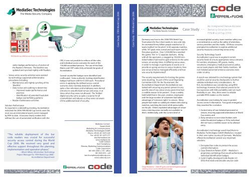 FIFA World Cup Case Study - Code Corporation