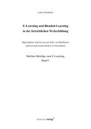 E-Learning und Blended-Learning in der betrieblichen Weiterbildung