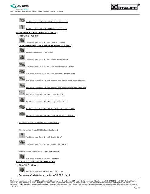 Walter Stauffenberg Gmbh & Co. KG - Mechanical ... - Traceparts