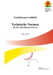 Technische Normen - Landesfachausschuss Gerätturnen im WTB