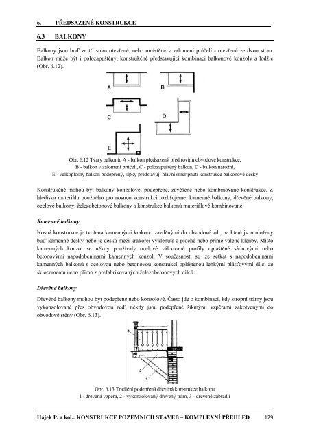 Hájek, P. a kol.: Konstrukce pozemních staveb - komplexní přehled