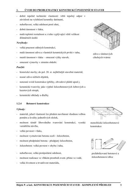 Hájek, P. a kol.: Konstrukce pozemních staveb - komplexní přehled