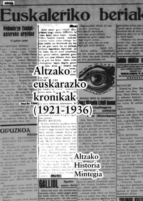 Altzako euskarazko kronikak