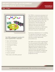 INFANT/TODDLER ENVIRONMENT RATING SCALE (ITERS-R) - SAS