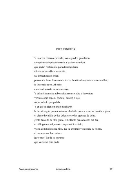 poemas para nunca - Publicatuslibros.com