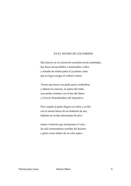 poemas para nunca - Publicatuslibros.com