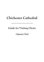 Organist Pack - Chichester Cathedral