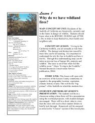 Lesson 1 Why do we have wildland fires? - Firewise