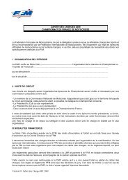 Cahier des charges motocross - Ffm