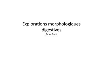 Pr Serot - Eplorations morphologiques tube digestif - PIRG