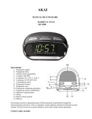 MANUAL DE UTILIZARE RADIO CU CEAS AR 150D