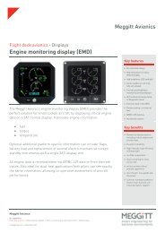 Engine monitoring display data sheet - Meggitt Avionics