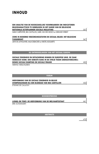 Nummer 3/2006 (.pdf) - FOD Sociale Zekerheid