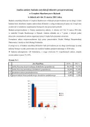 Analiza ankiety badania satysfakcji klientÃ³w przeprowadzonej w ...