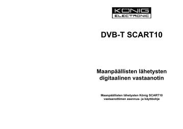 user manual DVB-T FTA14 UK - Elektrolinna