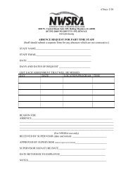 Absence Request form - NWSRA